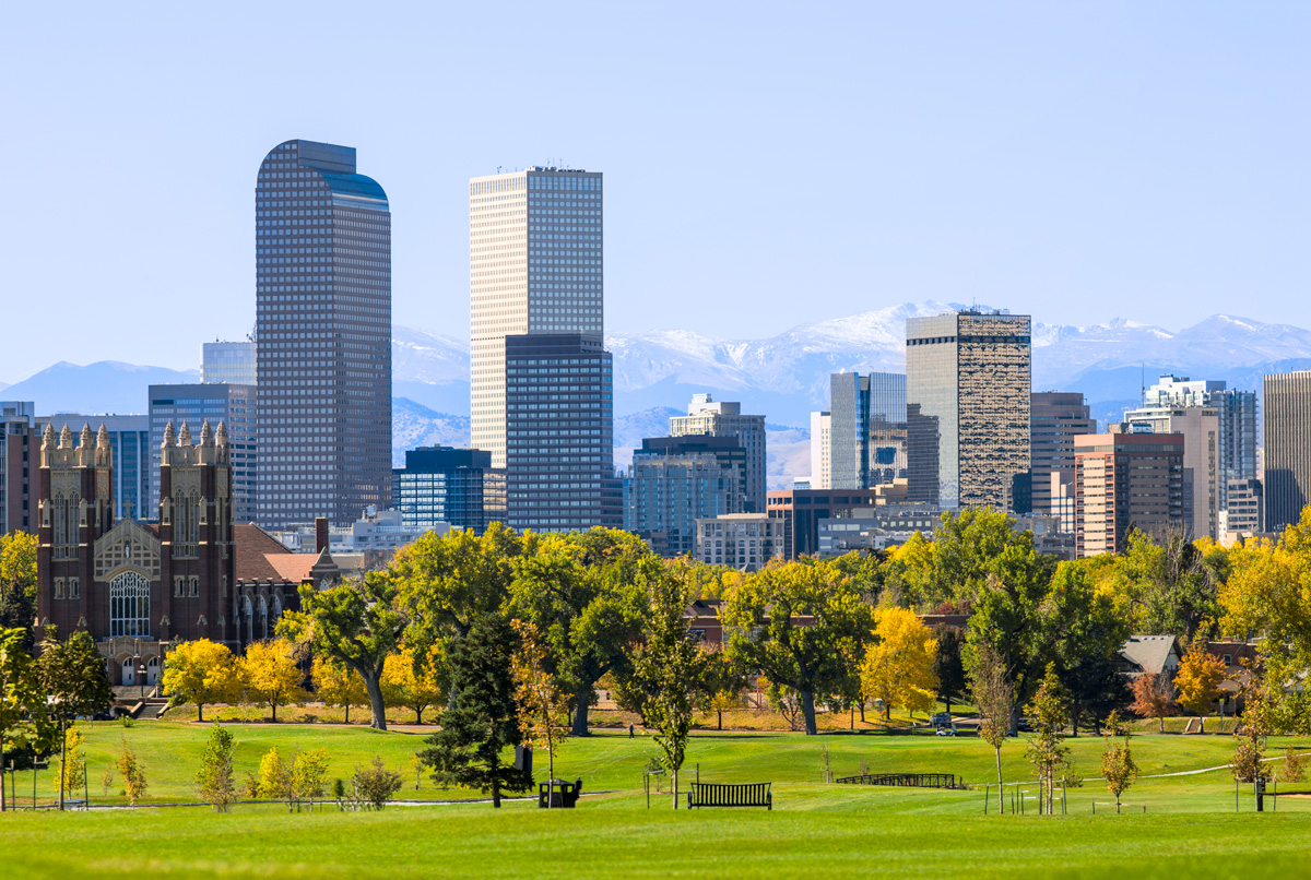 Denver City Skyline with Office buildings