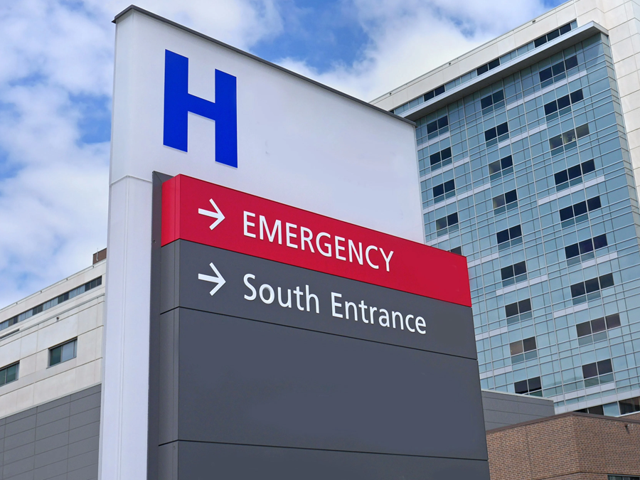entrance to a hospital