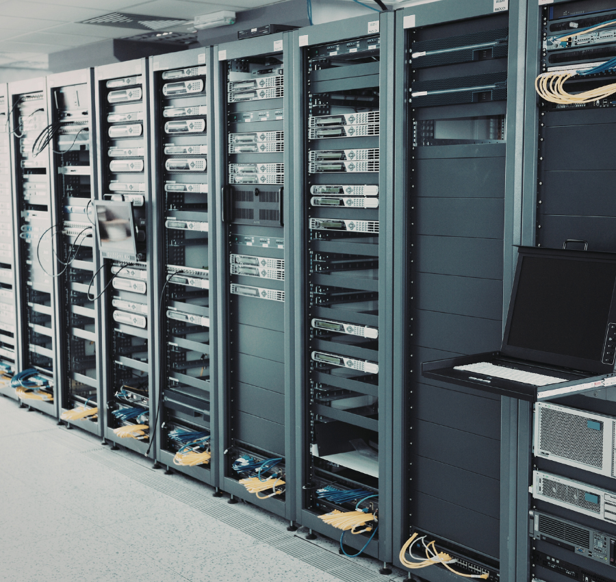 interior image of a data center with computers