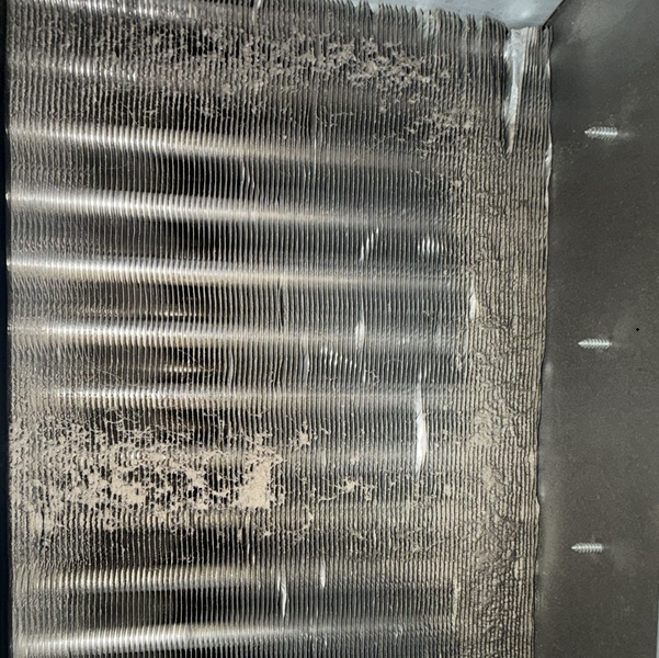 dirty ac coil in an office building